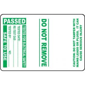 Cable Wrap PAT Testing Label - Passed - Roll of 100 - 54042