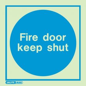 Jalite 5421C Fire Door Keep Shut Photoluminescent Sign - 150 x 150mm