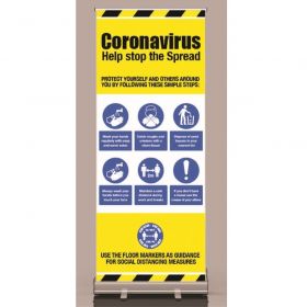 Coronavirus Help Stop The Spread Roller Banner - 58428