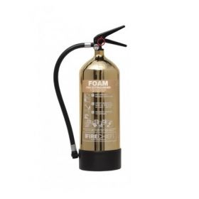 Firechief 1818 Polished Gold 6 Litre Foam Fire Extinguisher - FPF6/GO