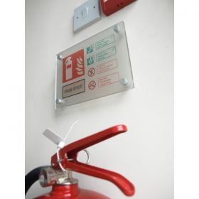 Frosted Acrylic Foam Fire Extinguisher ID Sign - 51234