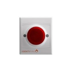 Vimpex 10-1110WSR-S Identifire Sounder VID Beacon - White Body Red Lens - Surface Mounted Version