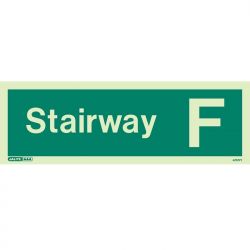Jalite 4707PT Photoluminescent Stairway F Staircase Identification Sign