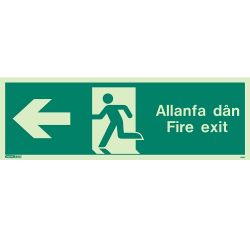 Jalite Allanfa Dan Fire Exit Sign - Left Arrow - 483U