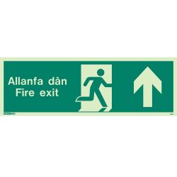 Jalite Allanfa Dan Fire Exit Sign - Up Arrow - 484U