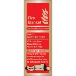 Brass Fire Blanket ID Sign - 59181