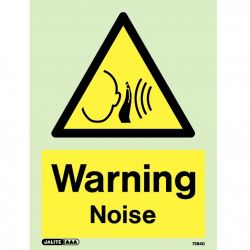 Jalite 7284D Photoluminescent Warning Noise Sign 150 x 200mm