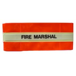 Fire Marshal Armband - Hi Visibility Photoluminescent Material Jalite AB3021