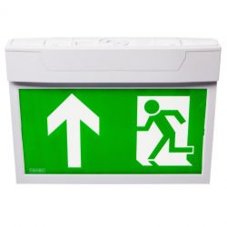 Channel E/CAMBER/SURF/ST LED Surface Mounted Exit Sign With Pictogram Pack & Self-Test Facility