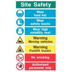WX9317 Jalite White Exterior Site Safety Instruction Sign 750 x 450mm