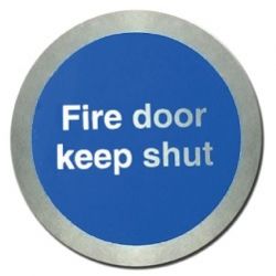 Jalite AL5421O Fire Door Keep Shut Disc - Aluminium With Self-Adhesive Backing