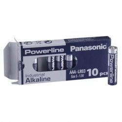 Panasonic Powerline AAA Industrial Alkaline Batteries - Pack of 10 - LR03AD