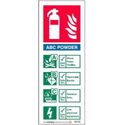 ABC Powder Fire Extinguisher ID Sign - Rigid PVC - 50122R