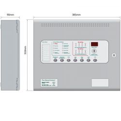 Kentec KA11080F2 Sigma CP-A Alarmsense 8 Zone Fire Alarm Control Panel - Two Wire - Flush Mounted