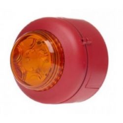 Cranford Controls VXB-SB-RB/AL LED Beacon - Shallow Base Red Body Amber Lens (512-005)