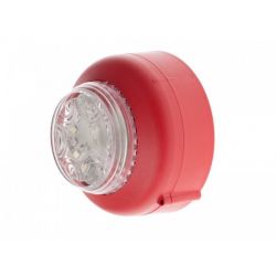Cranford Controls VXB2-SB-RB/CL Dual LED Beacon - Shallow Base Red Body Clear Lens (512-052)
