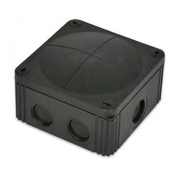 Whiska 607 Junction Box - 40 Amp Junction Box 110 x 110 x 66mm - Black IP66/67