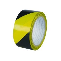 Yellow & Black Self Adhesive Floor Marking Tape - 33m x 50mm - YB-FT
